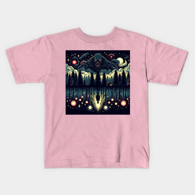 Upside Down Adventure Kids T-Shirt by maricetak